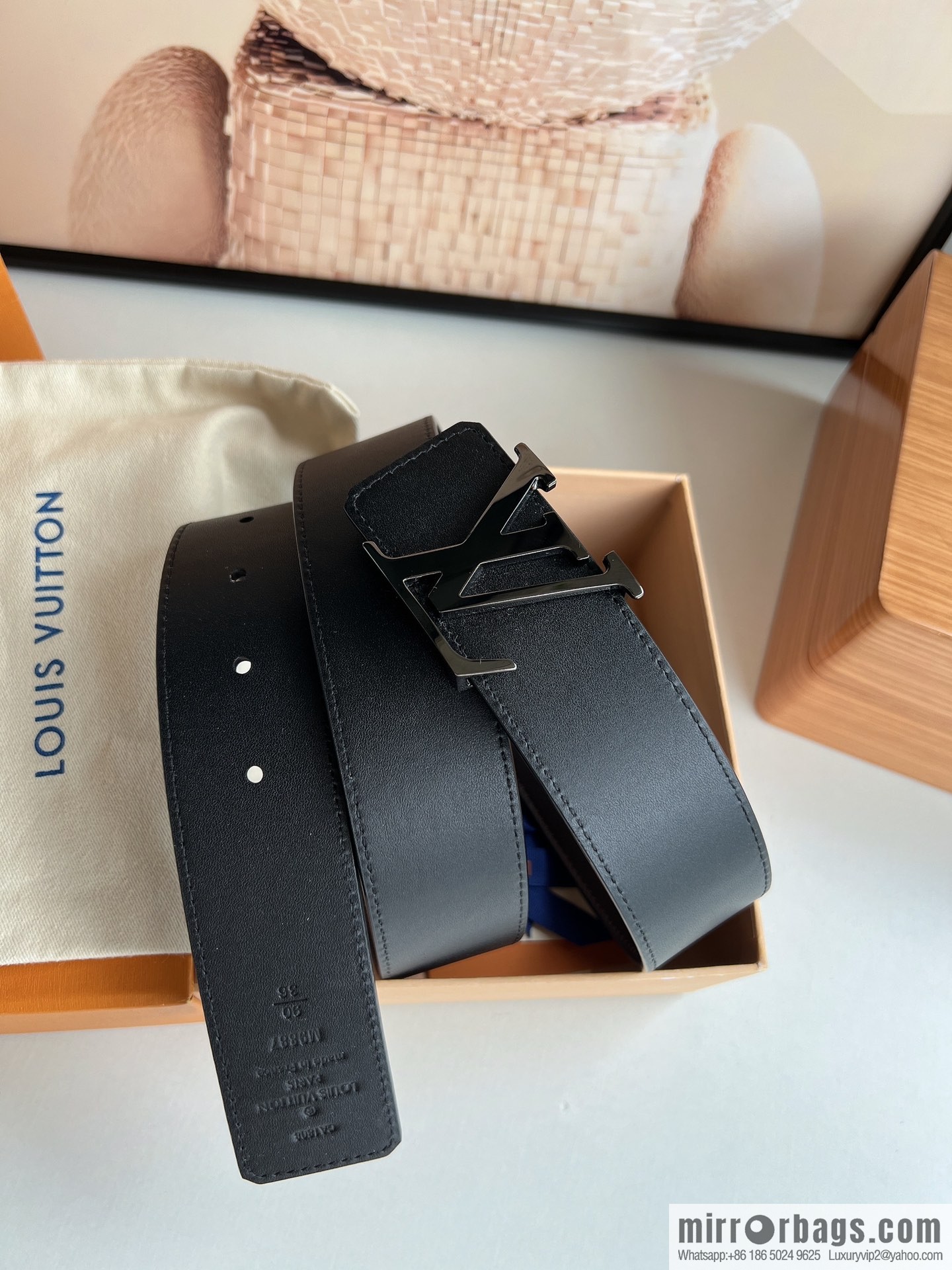 LV Louis Vuitton Shake 40mm Double Sided Belt for Men 4.0MM
