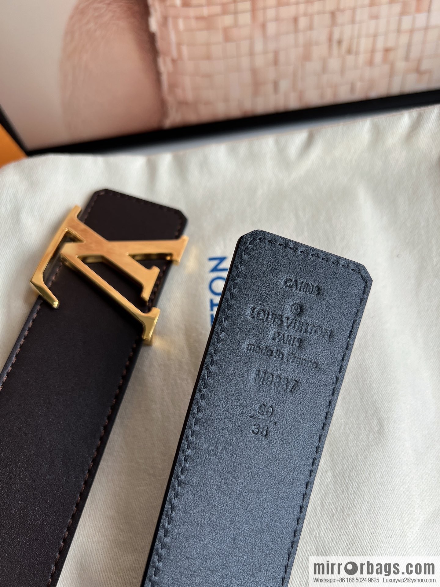 LV Louis Vuitton Shake 40mm Double Sided Belt for Men 4.0MM