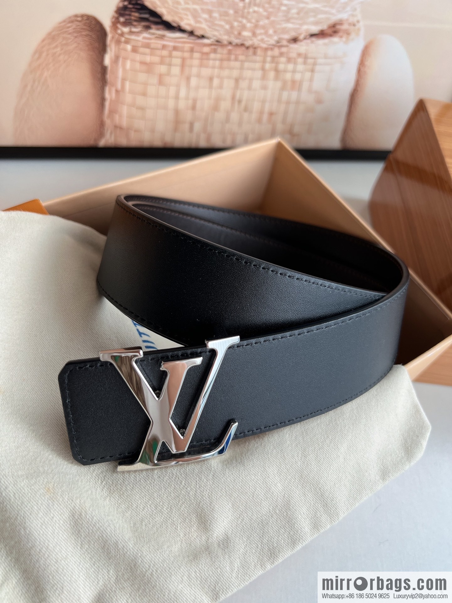 LV Louis Vuitton Shake 40mm Double Sided Belt for Men 4.0MM