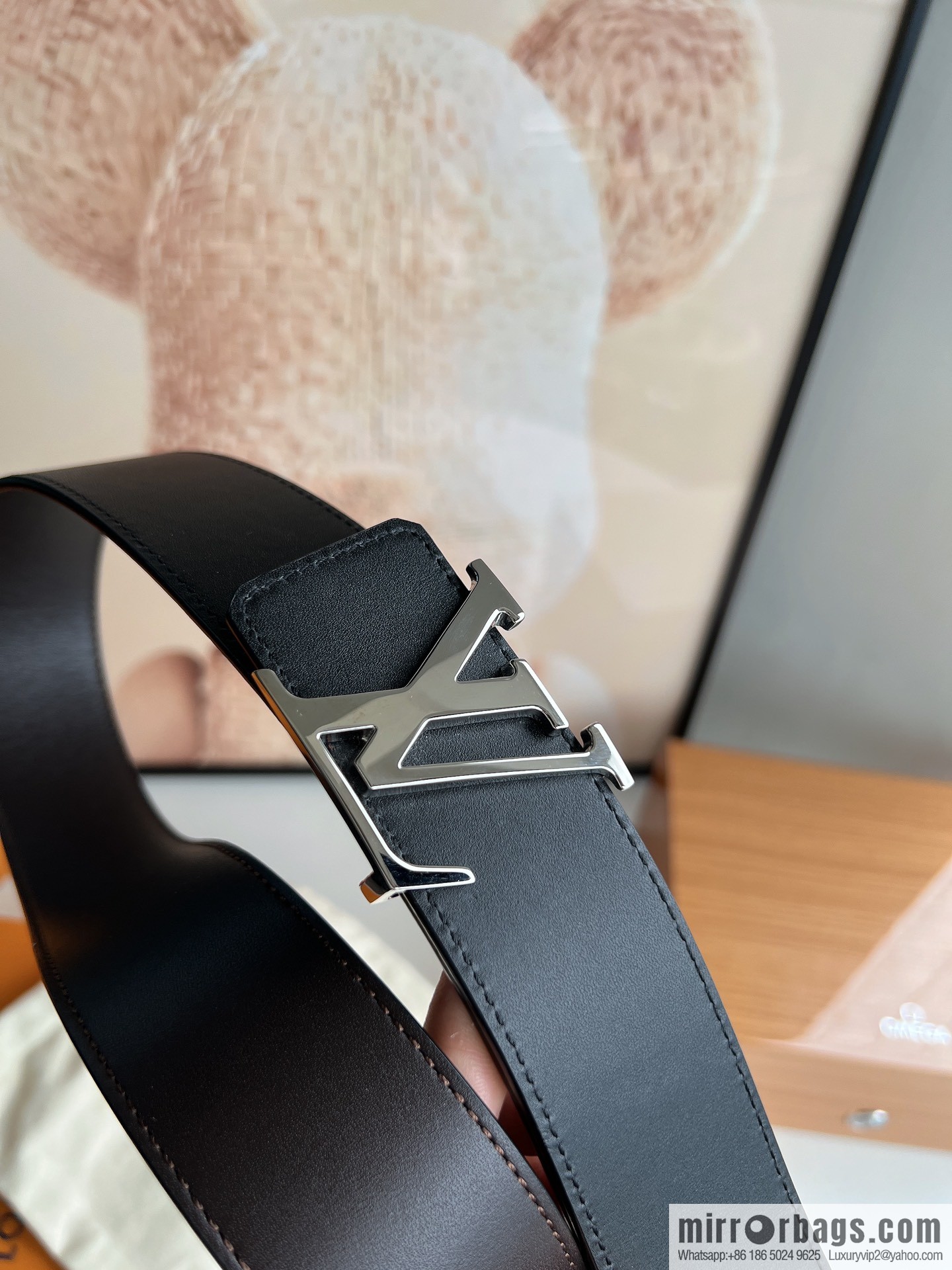 LV Louis Vuitton Shake 40mm Double Sided Belt for Men 4.0MM