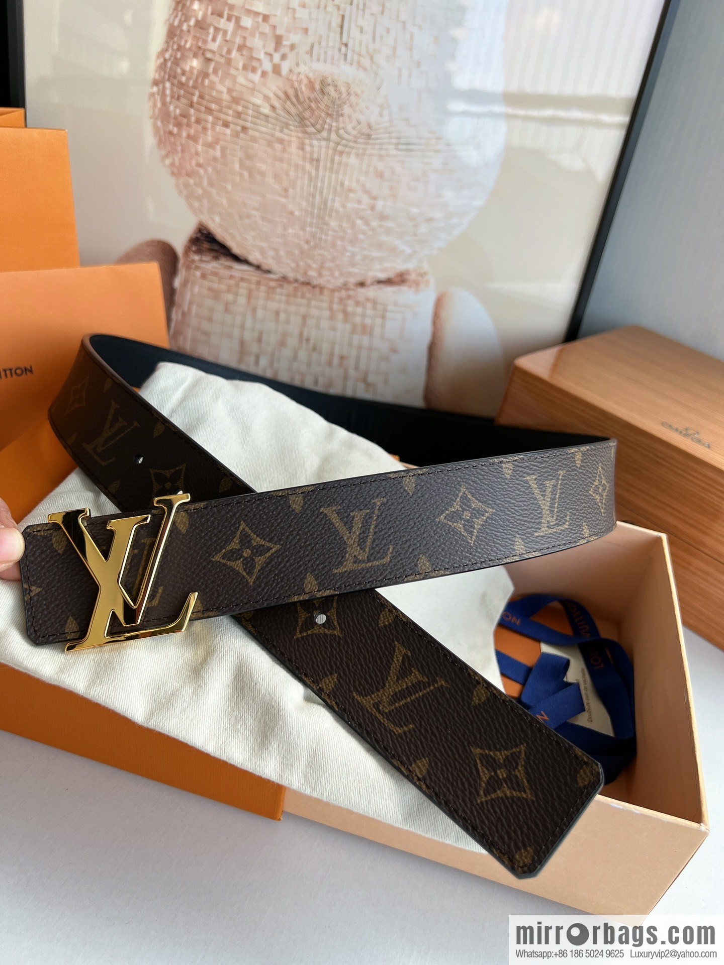 LV/Louis Vuitton 2022 new men's 40mm belt