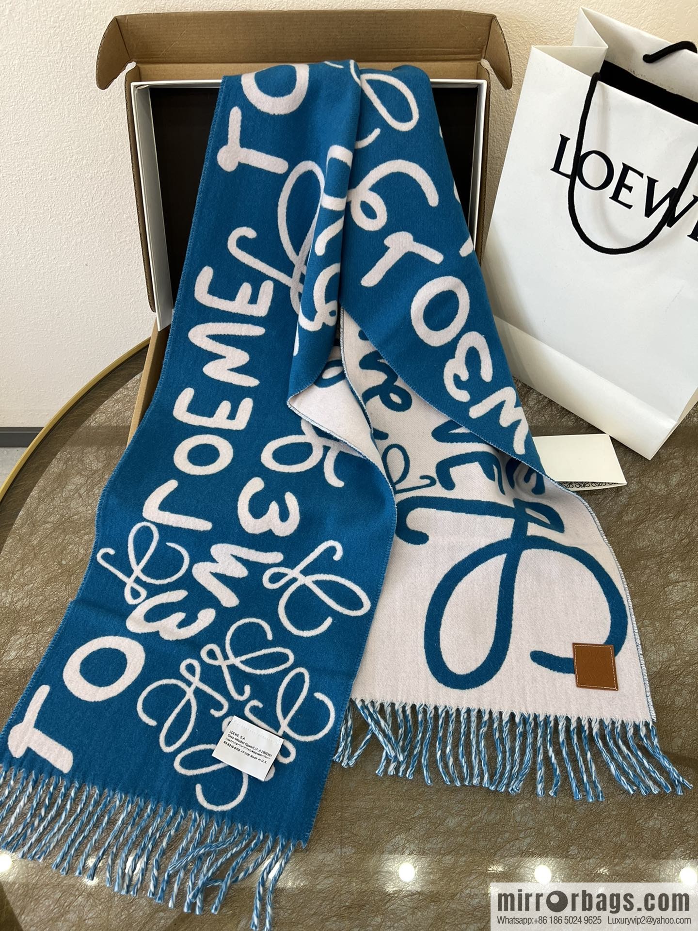 LOEWE Unisex Graffiti Double Sided Scarf