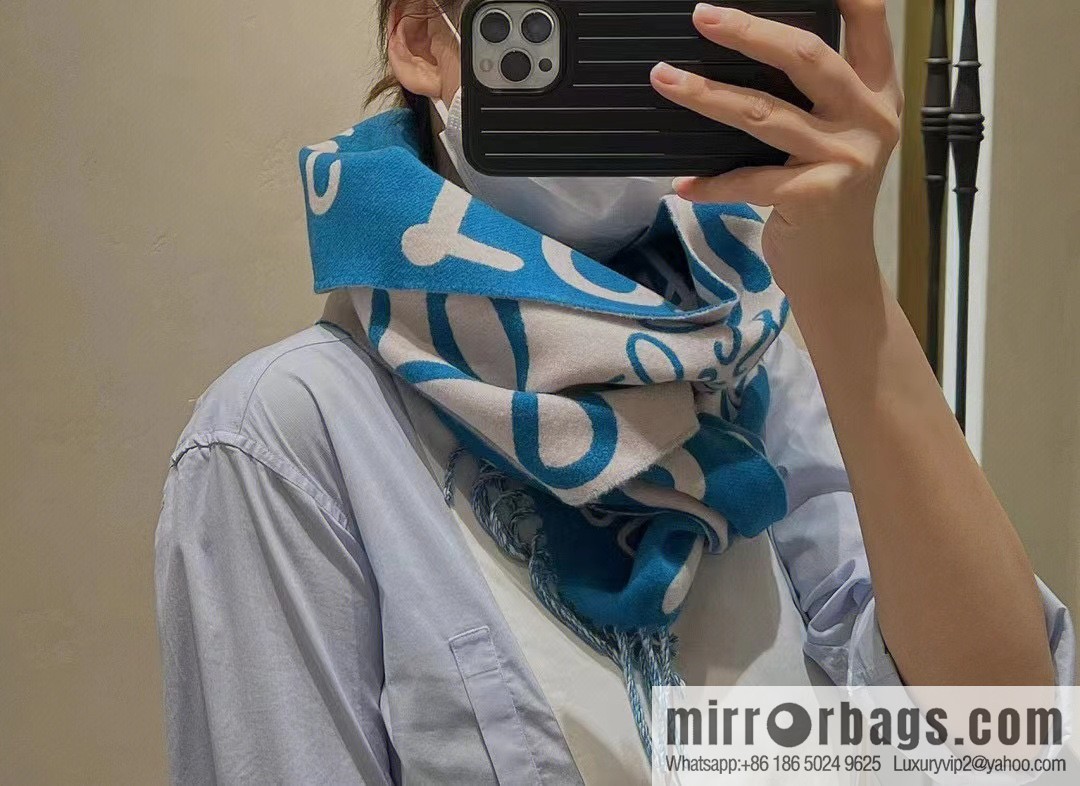 LOEWE Unisex Graffiti Double Sided Scarf