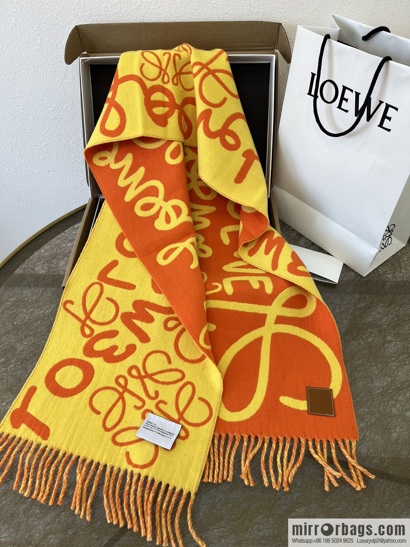 LOEWE Unisex Graffiti Double Sided Scarf