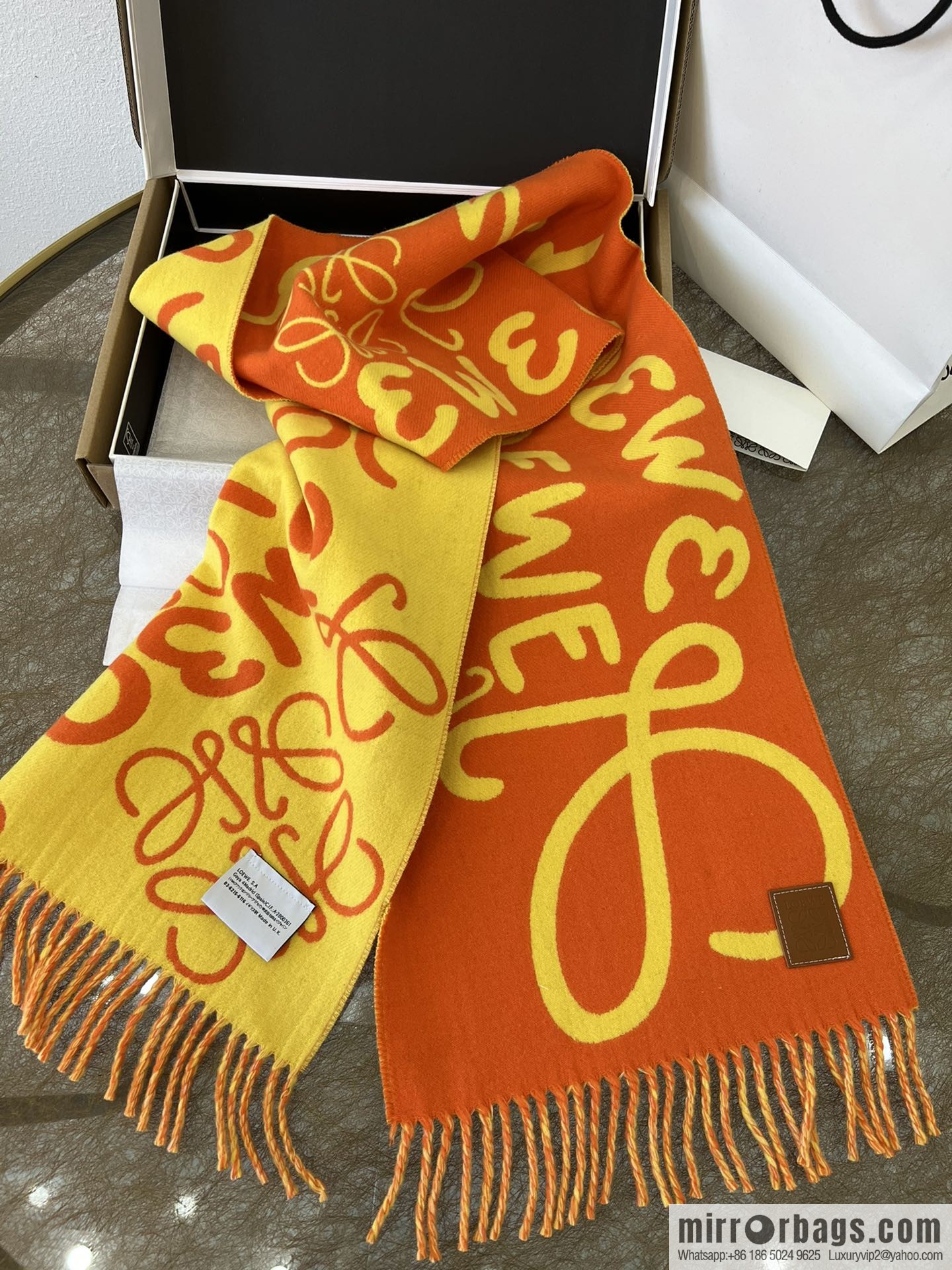LOEWE Unisex Graffiti Double Sided Scarf