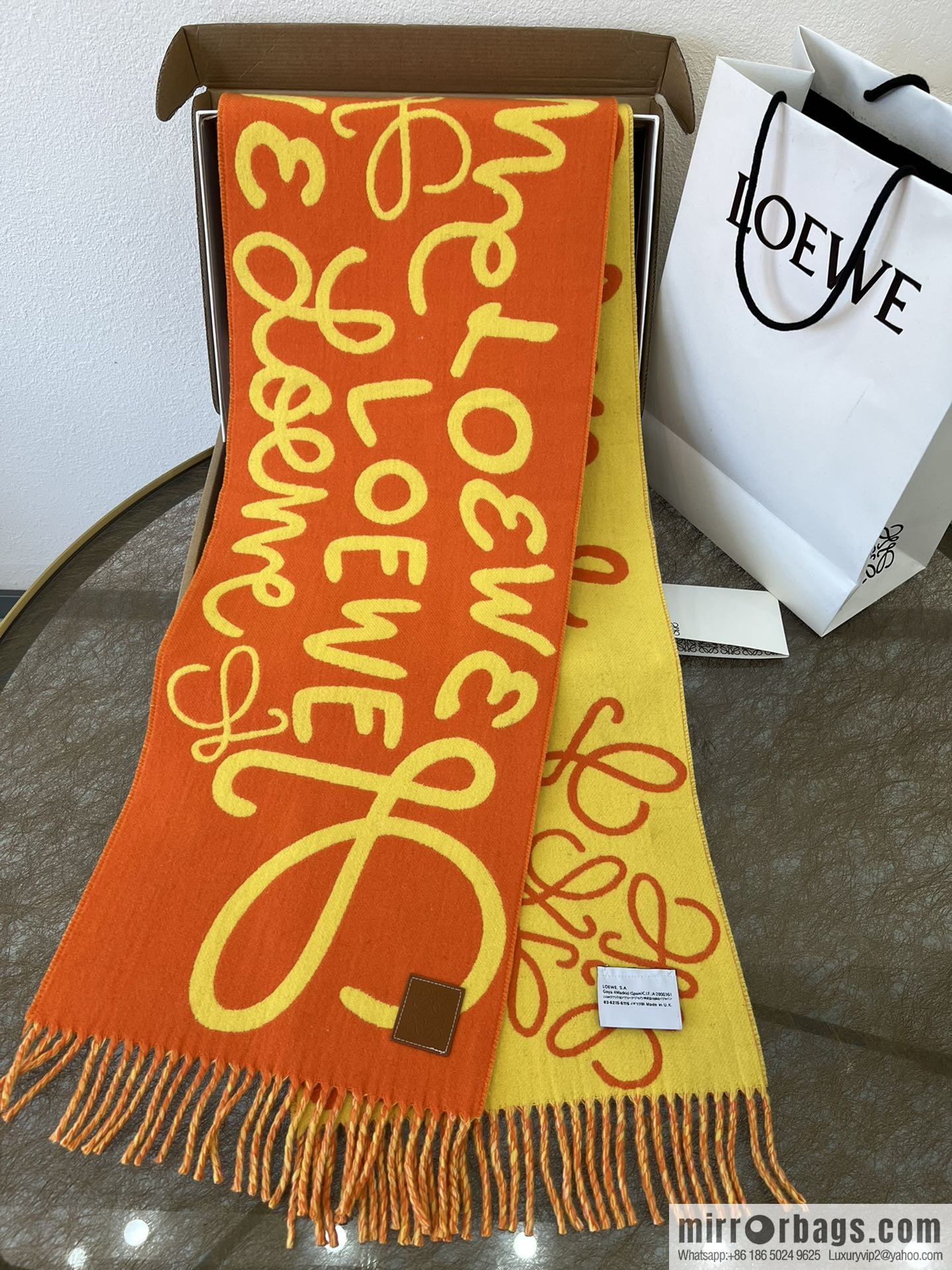LOEWE Unisex Graffiti Double Sided Scarf