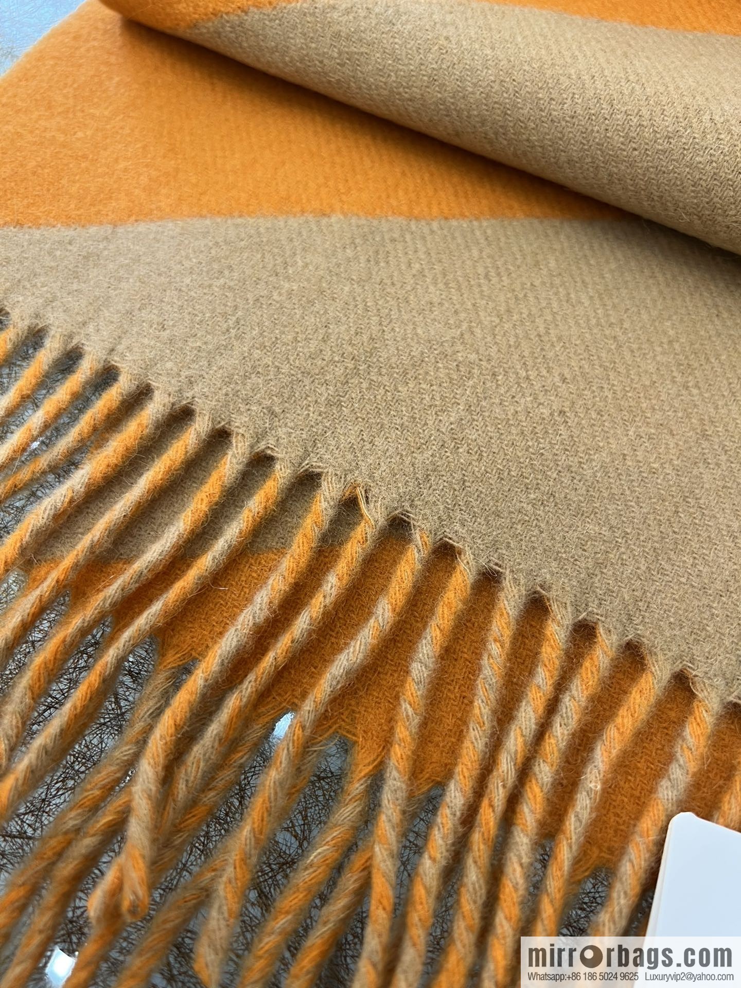 Hermes Unisex Double-Sided Cashmere Scarf
