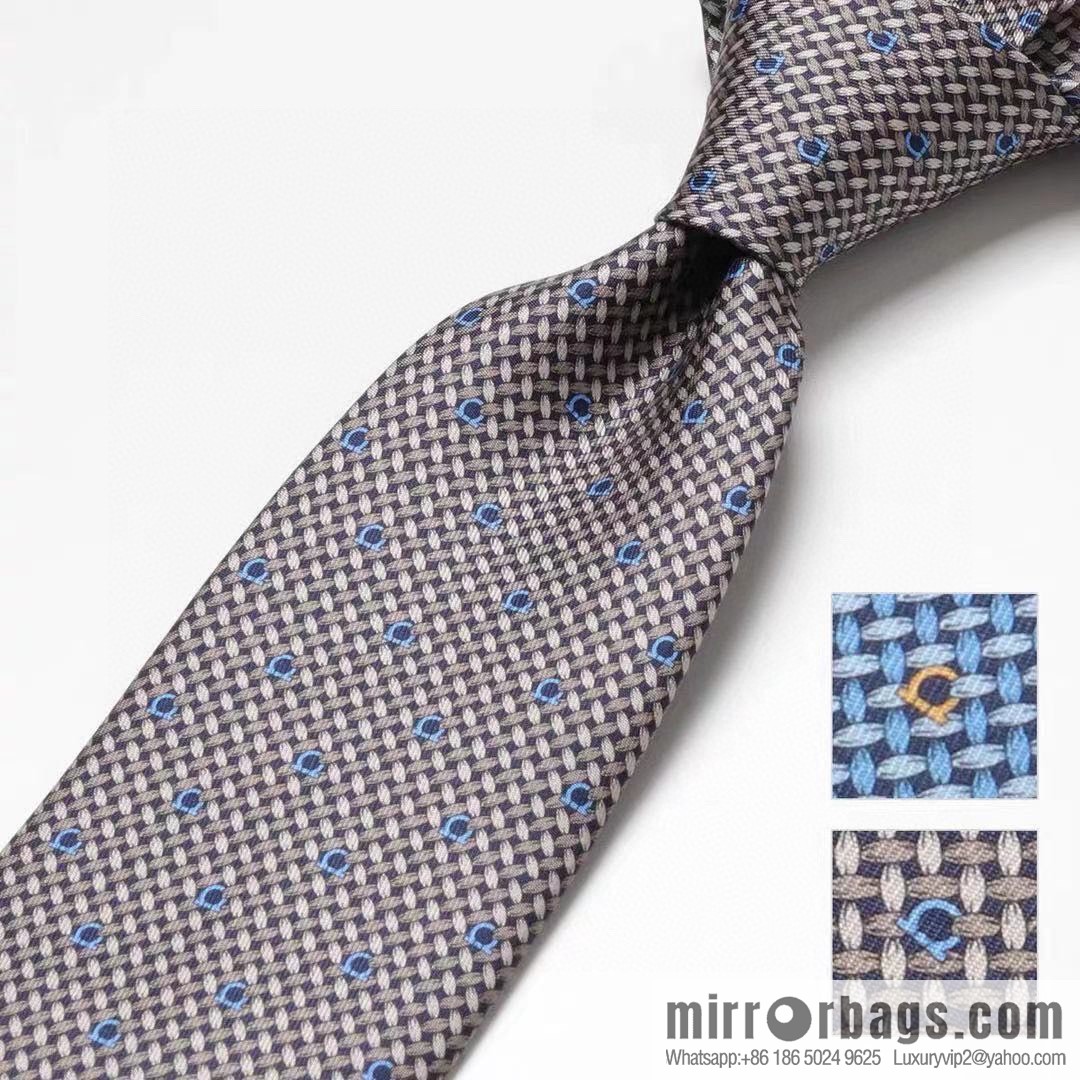 Ferragamo Ferragamo 100% Top Twill Silk Men's New Tie