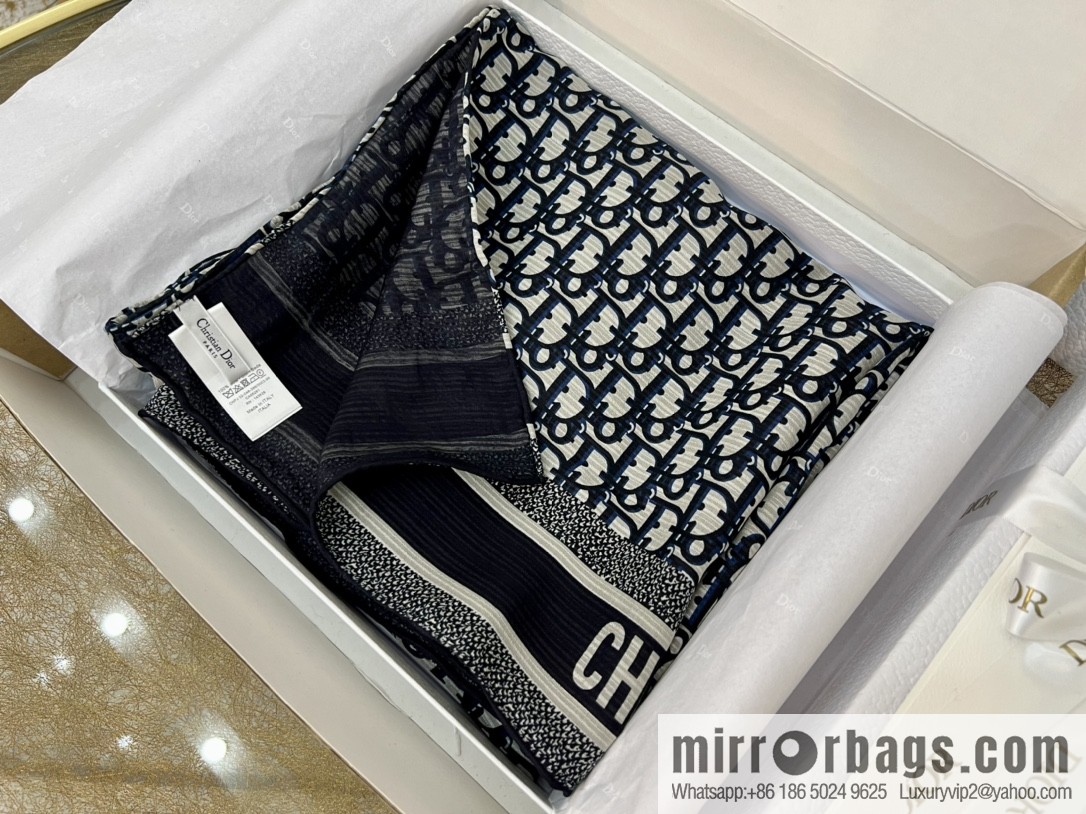Dior Oblique printed double silk towel