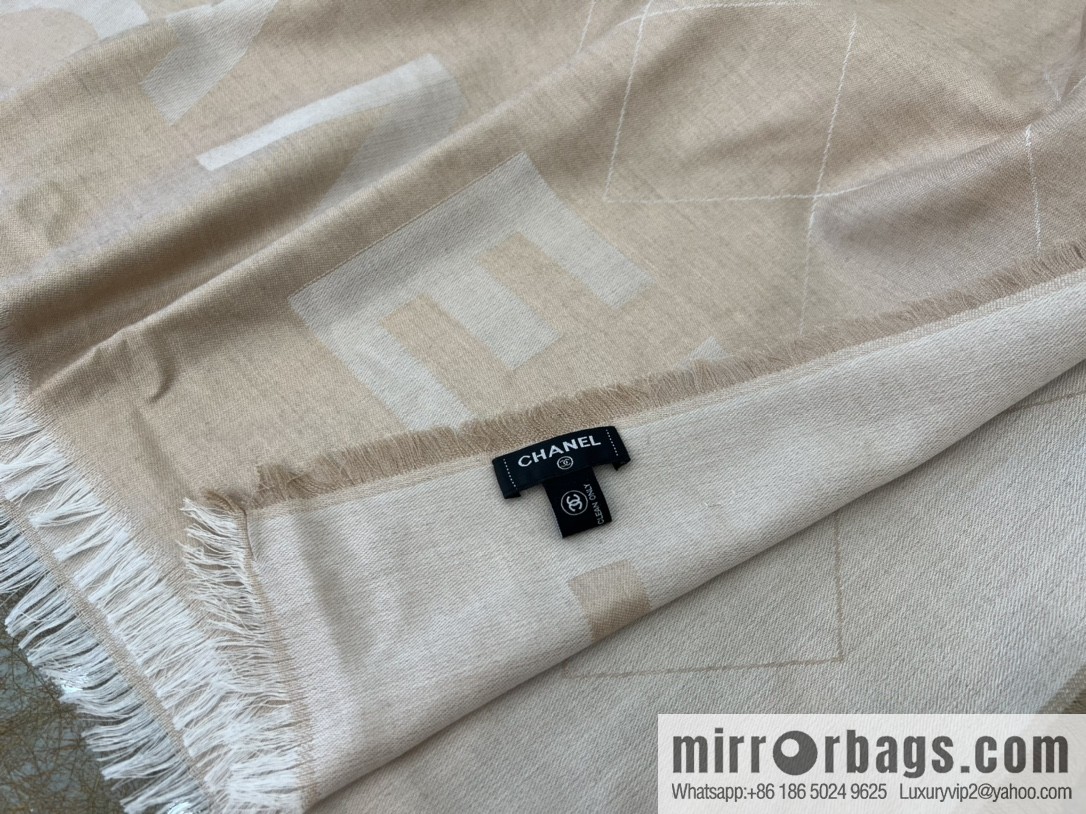 Chanel double C letter rhombus cashmere scarf