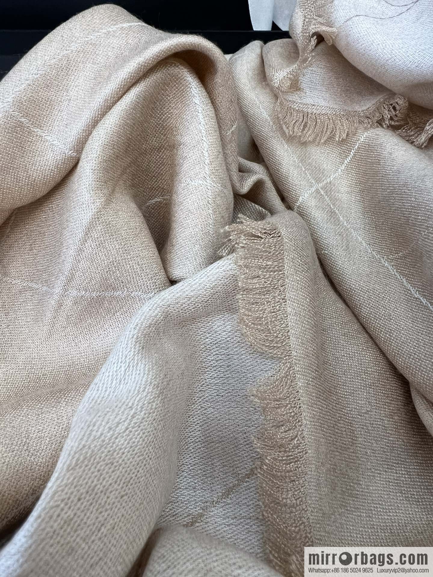 Chanel double C letter rhombus cashmere scarf