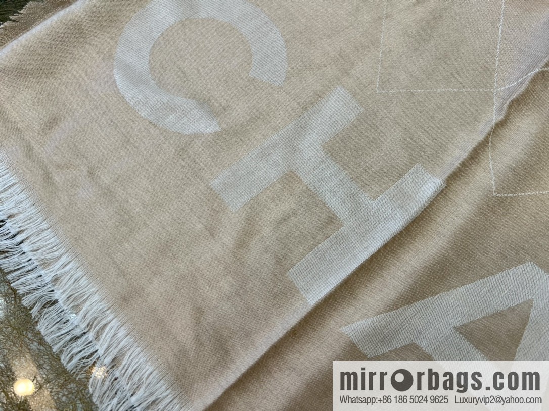 Chanel double C letter rhombus cashmere scarf