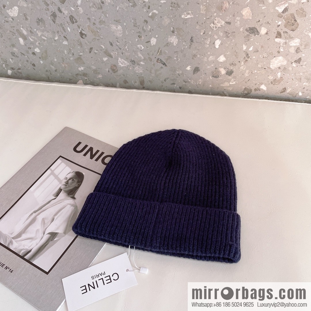 CHANEL CHANEL sequined alphabet knitted wool hat