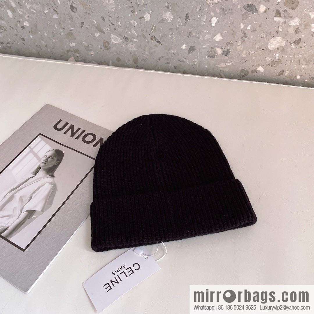 CHANEL CHANEL sequined alphabet knitted wool hat