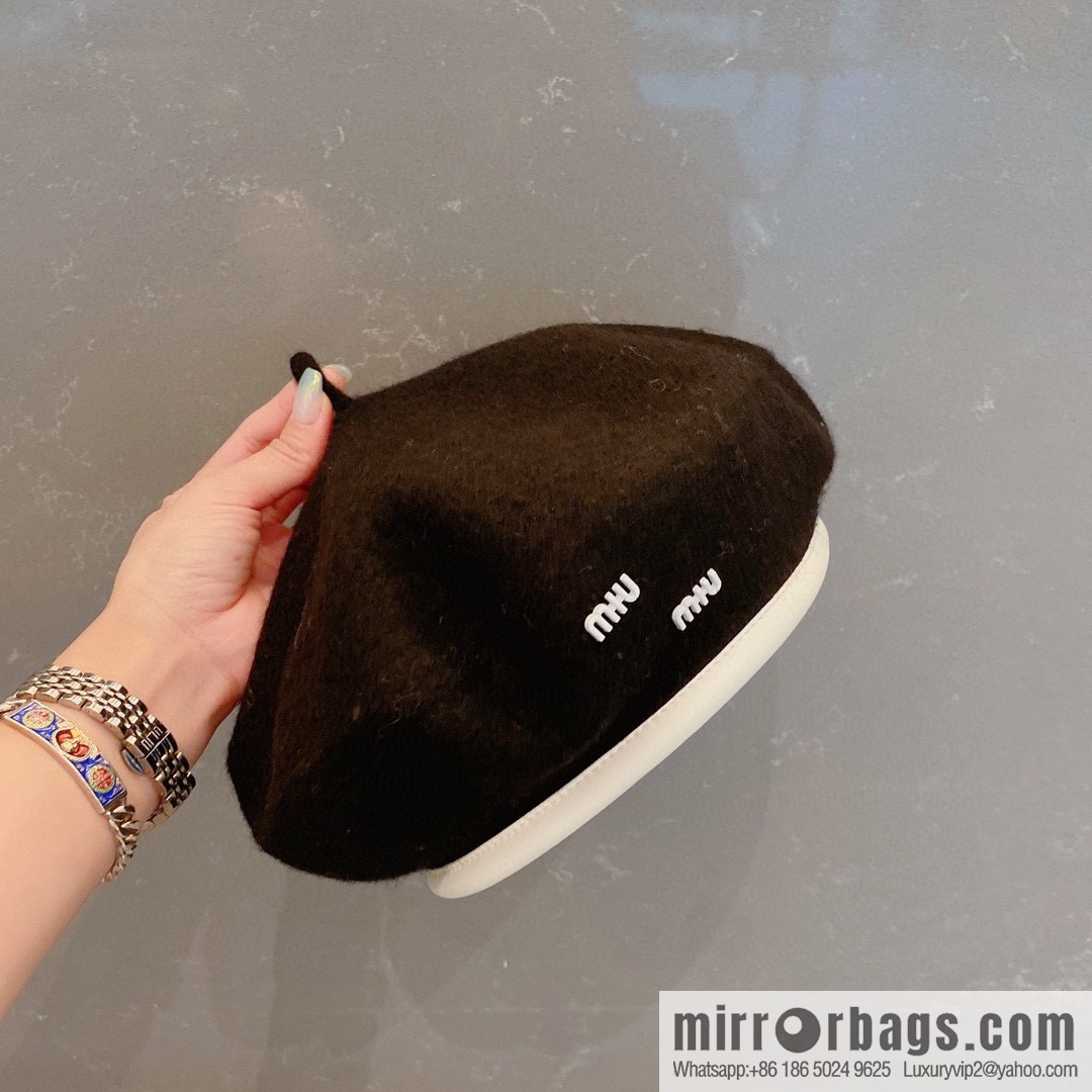 Miumiu 2022 autumn and winter new wool beret