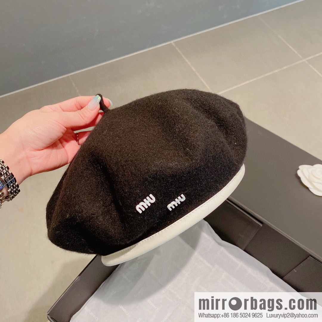 Miumiu 2022 autumn and winter new wool beret