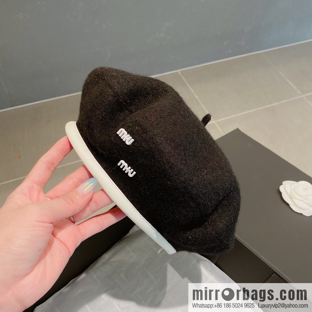 Miumiu 2022 autumn and winter new wool beret