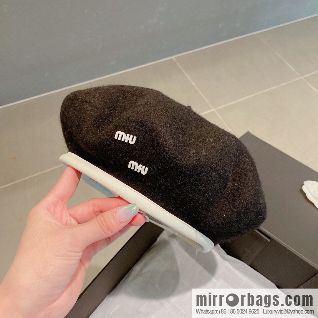 Miumiu 2022 autumn and winter new wool beret