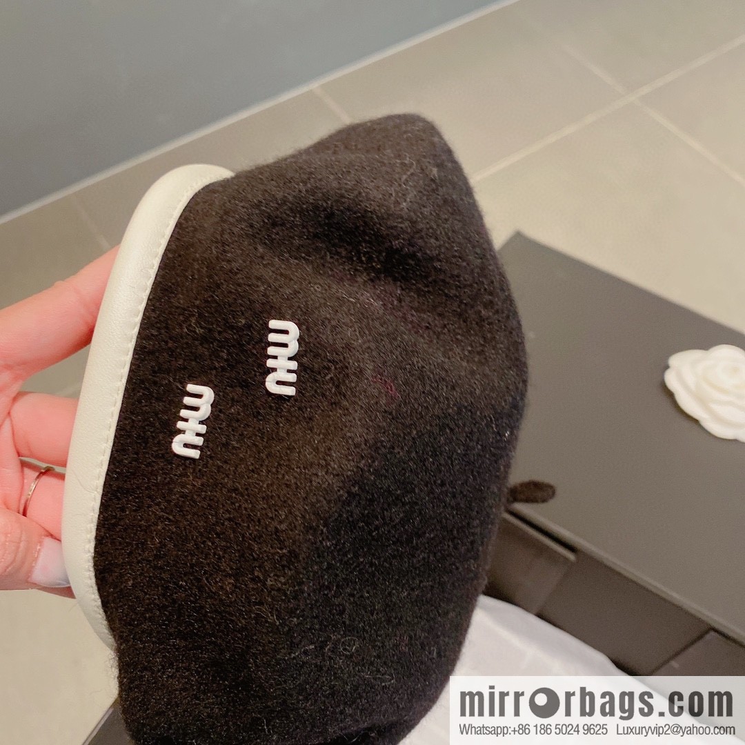 Miumiu 2022 autumn and winter new wool beret