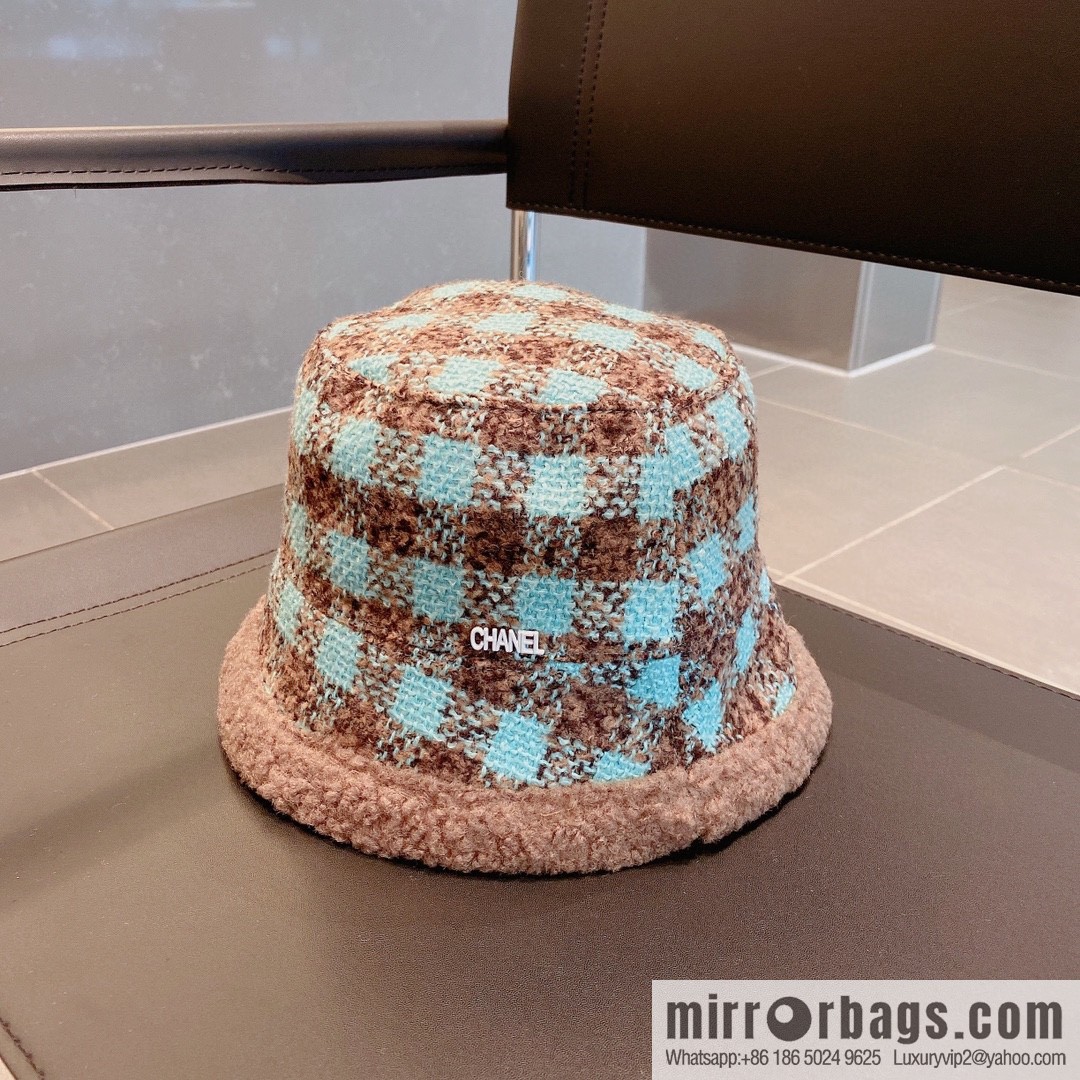 Chanel 2022 autumn and winter new lamb wool bucket hat