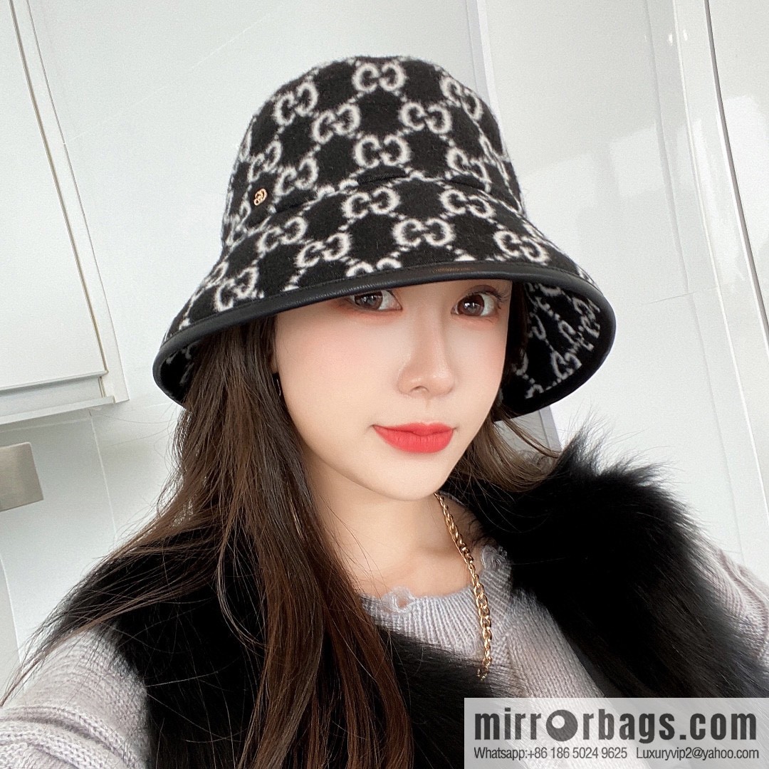 GUCCI Gucci 2022 autumn and winter new wool bucket hat