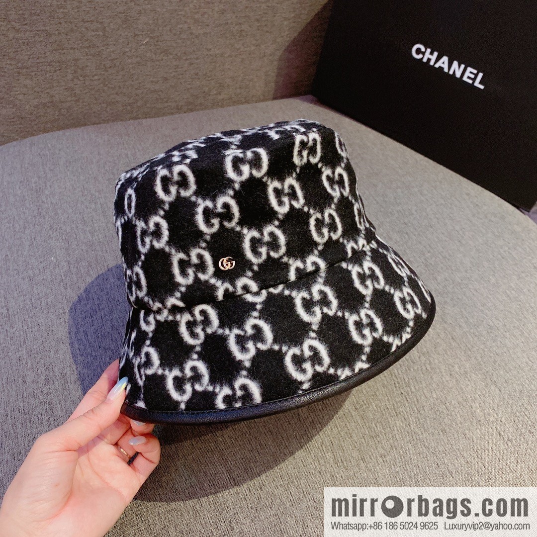 GUCCI Gucci 2022 autumn and winter new wool bucket hat