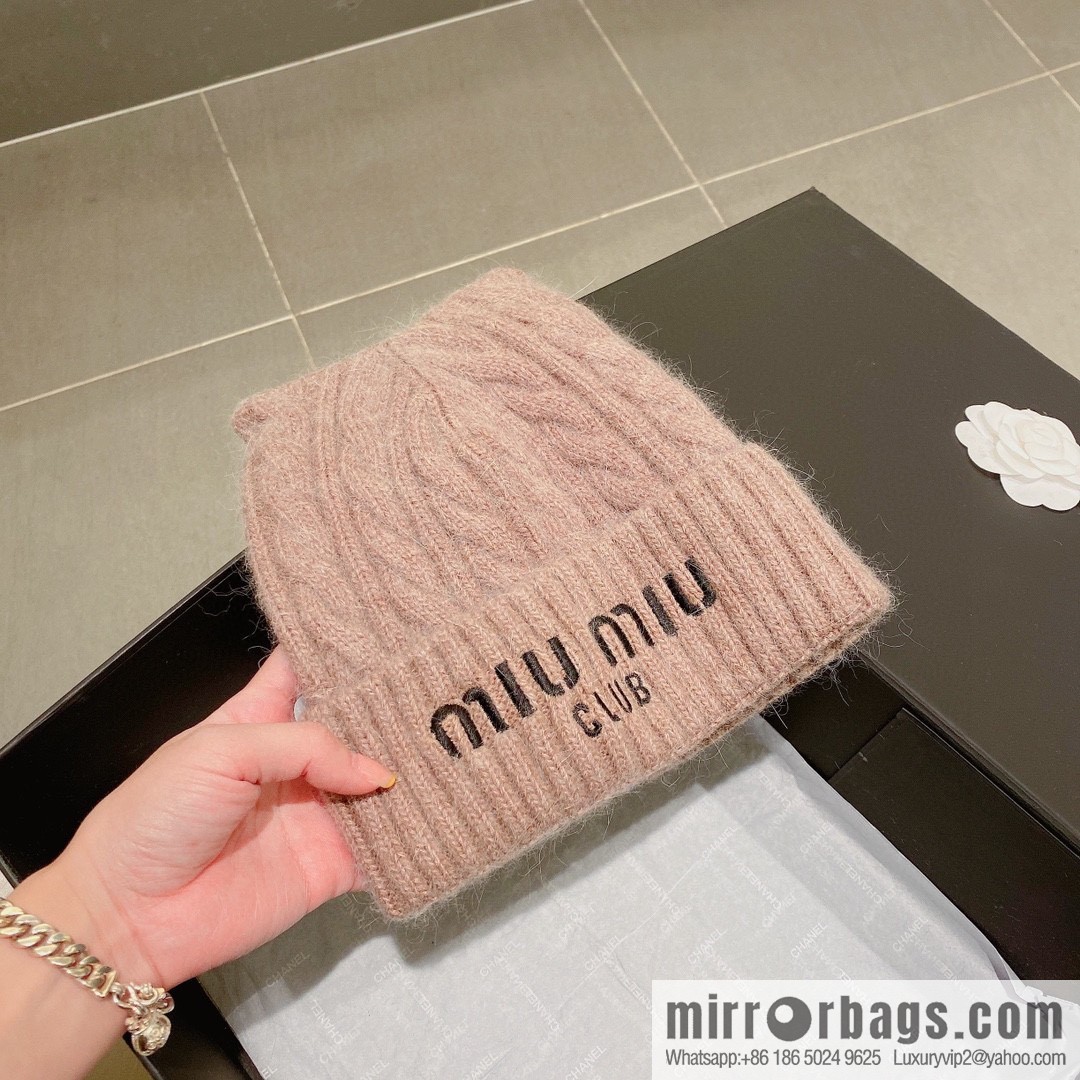Miumiu 2022 autumn and winter new knitted wool hat