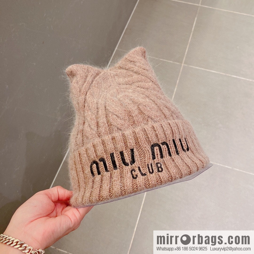 Miumiu 2022 autumn and winter new knitted wool hat