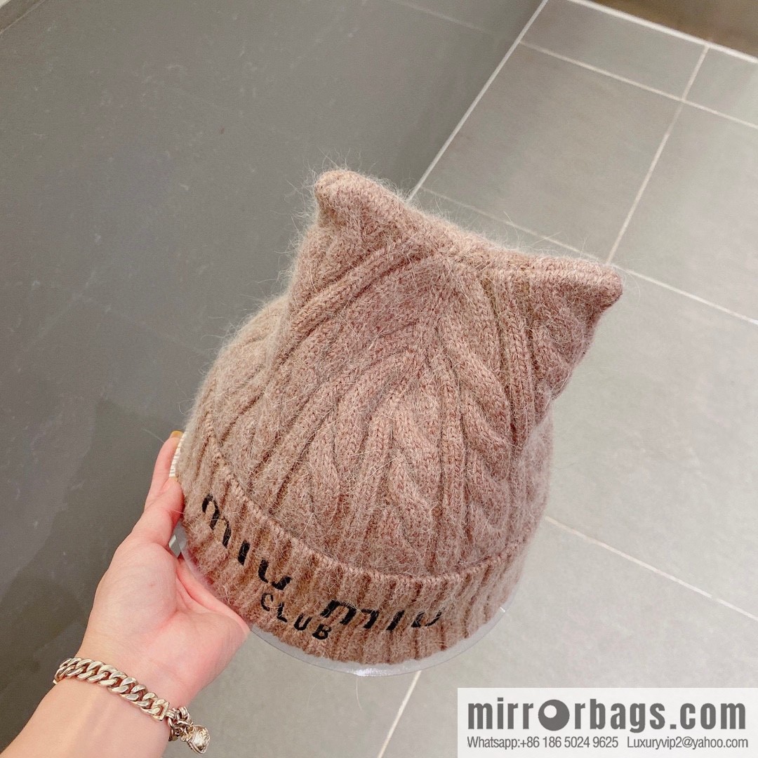 Miumiu 2022 autumn and winter new knitted wool hat