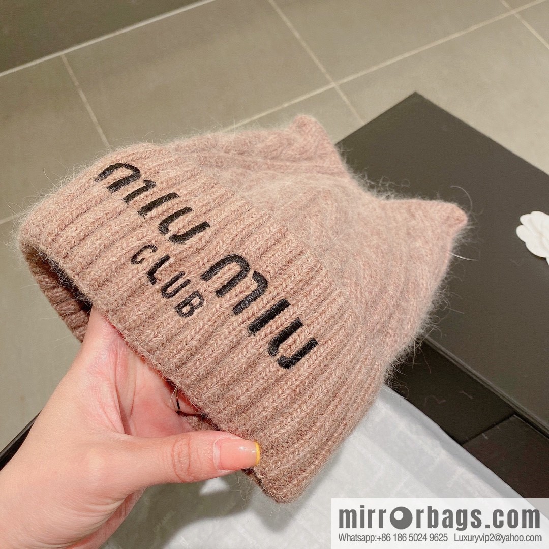 Miumiu 2022 autumn and winter new knitted wool hat