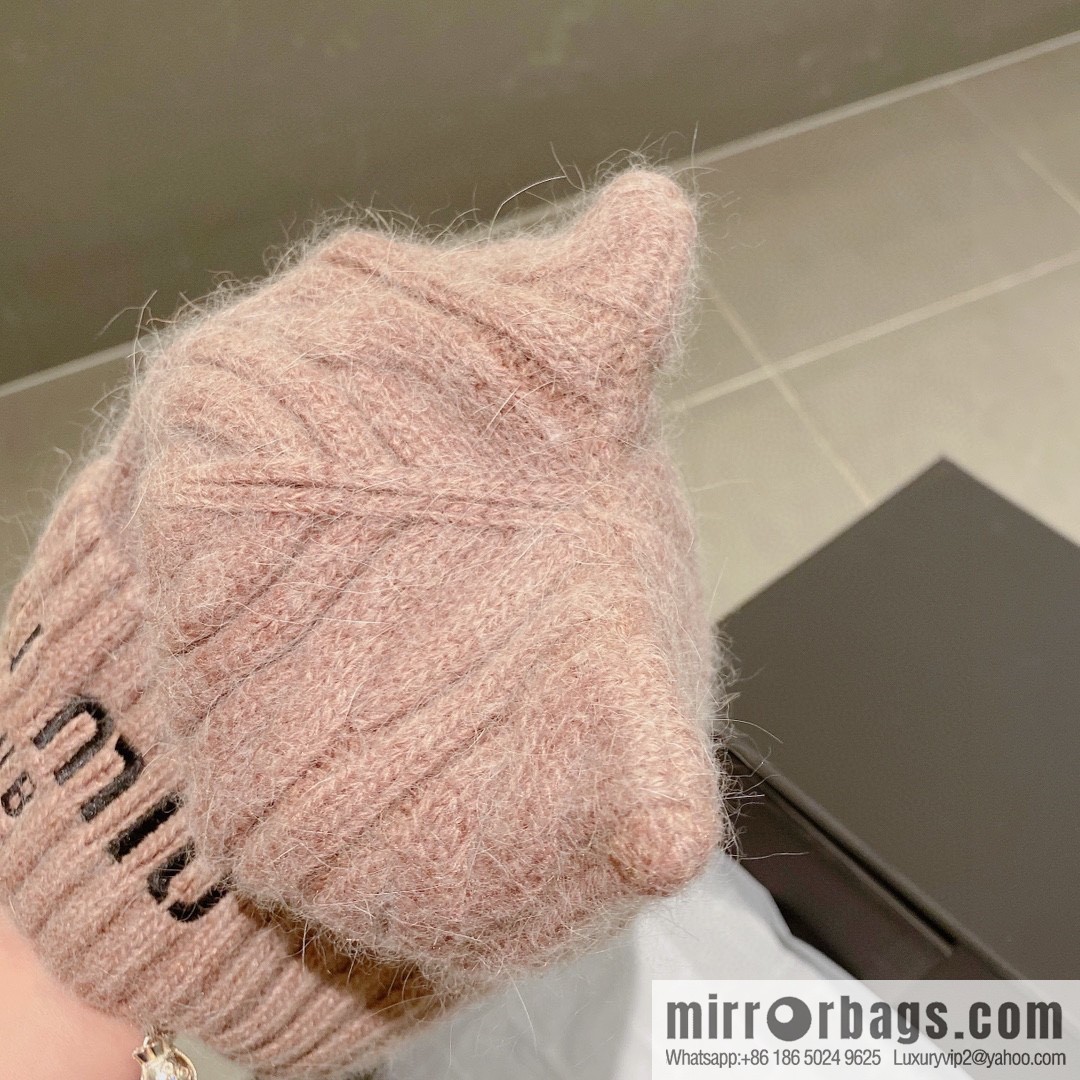 Miumiu 2022 autumn and winter new knitted wool hat