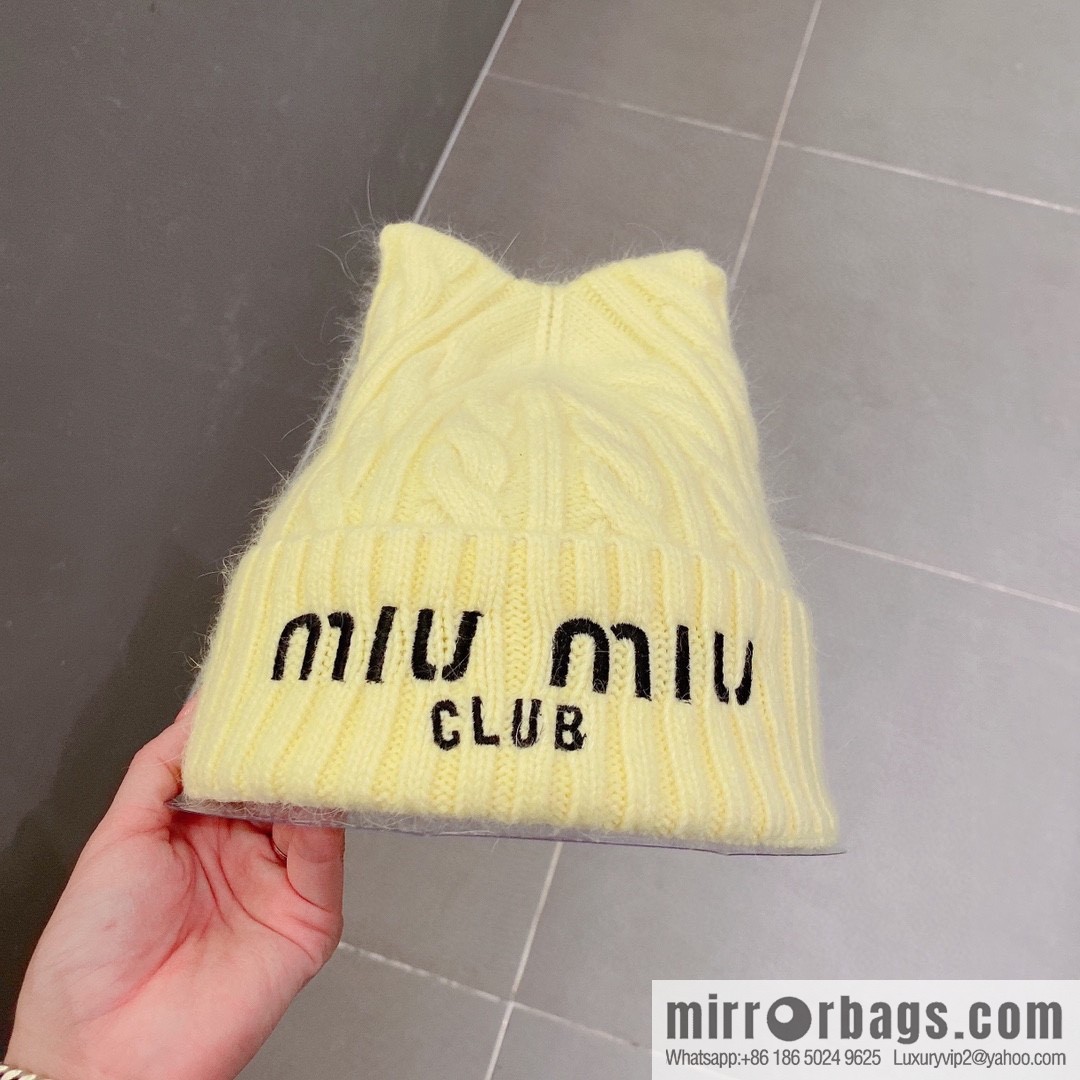 Miumiu 2022 autumn and winter new knitted wool hat