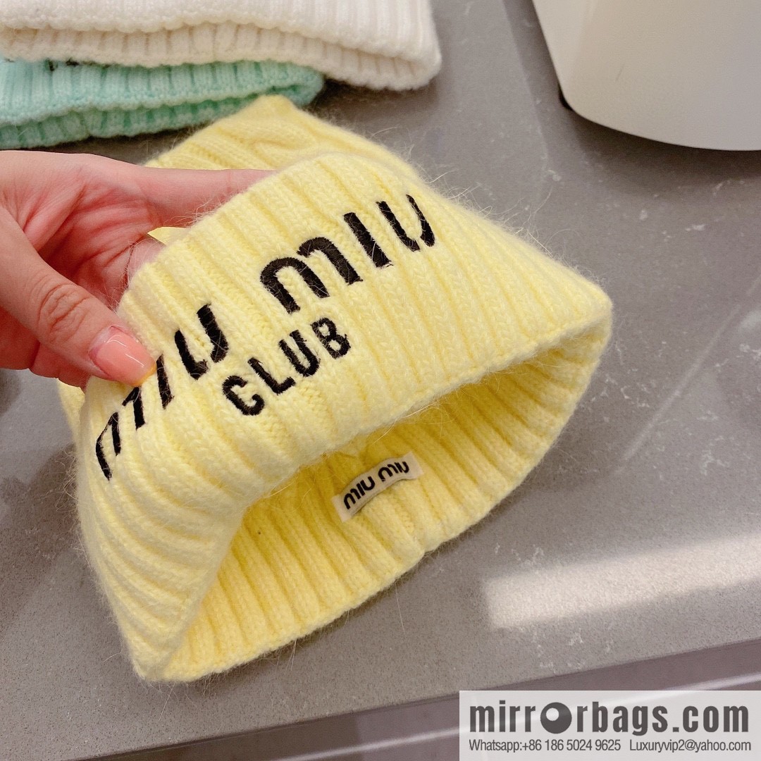 Miumiu 2022 autumn and winter new knitted wool hat