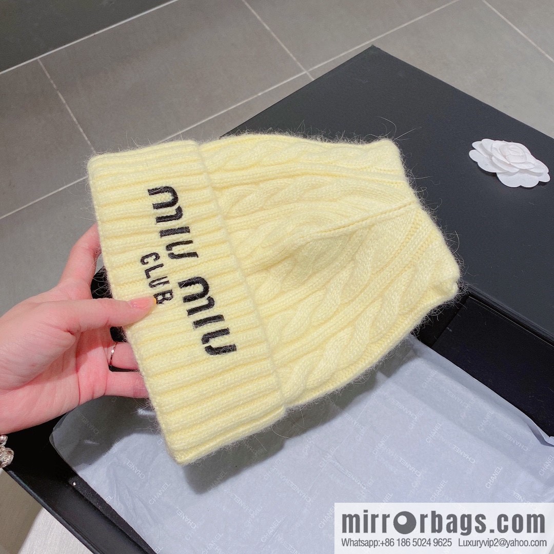Miumiu 2022 autumn and winter new knitted wool hat
