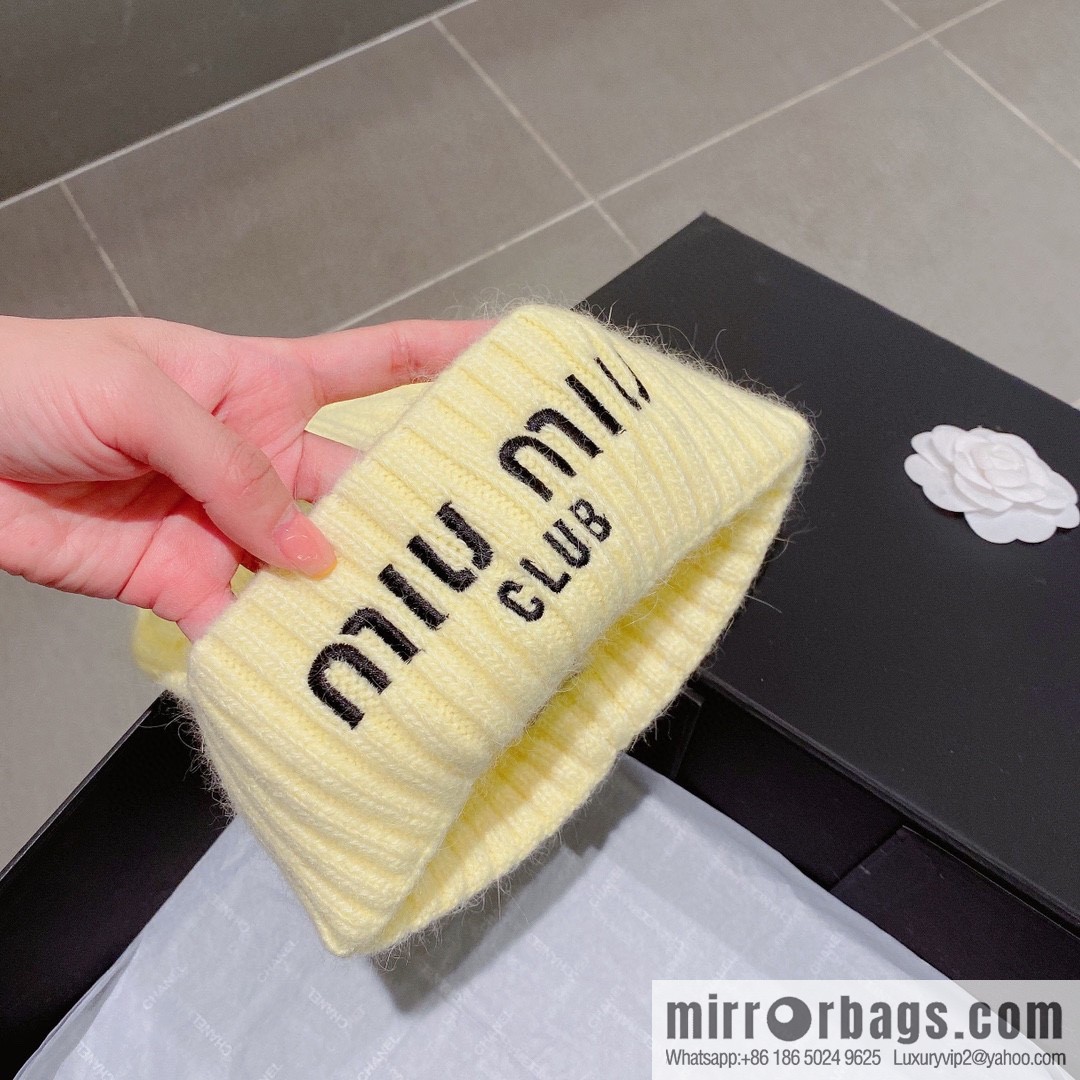 Miumiu 2022 autumn and winter new knitted wool hat
