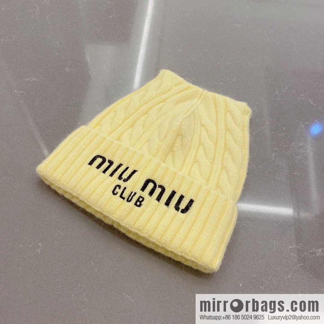 Miumiu 2022 autumn and winter new knitted wool hat