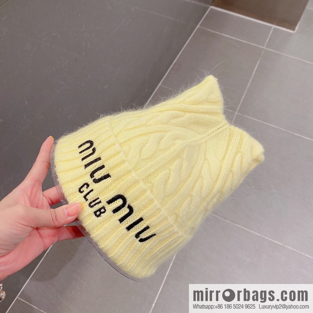 Miumiu 2022 autumn and winter new knitted wool hat