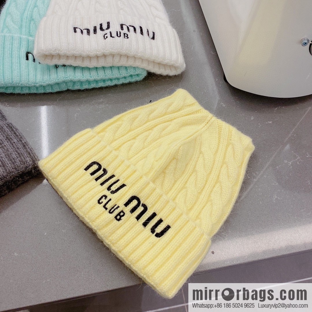 Miumiu 2022 autumn and winter new knitted wool hat