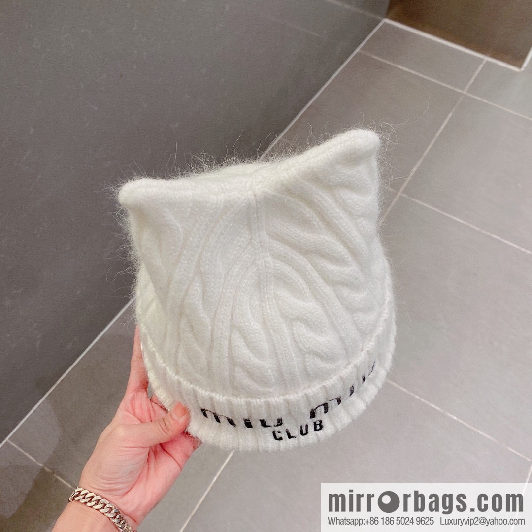 Miumiu 2022 autumn and winter new knitted wool hat