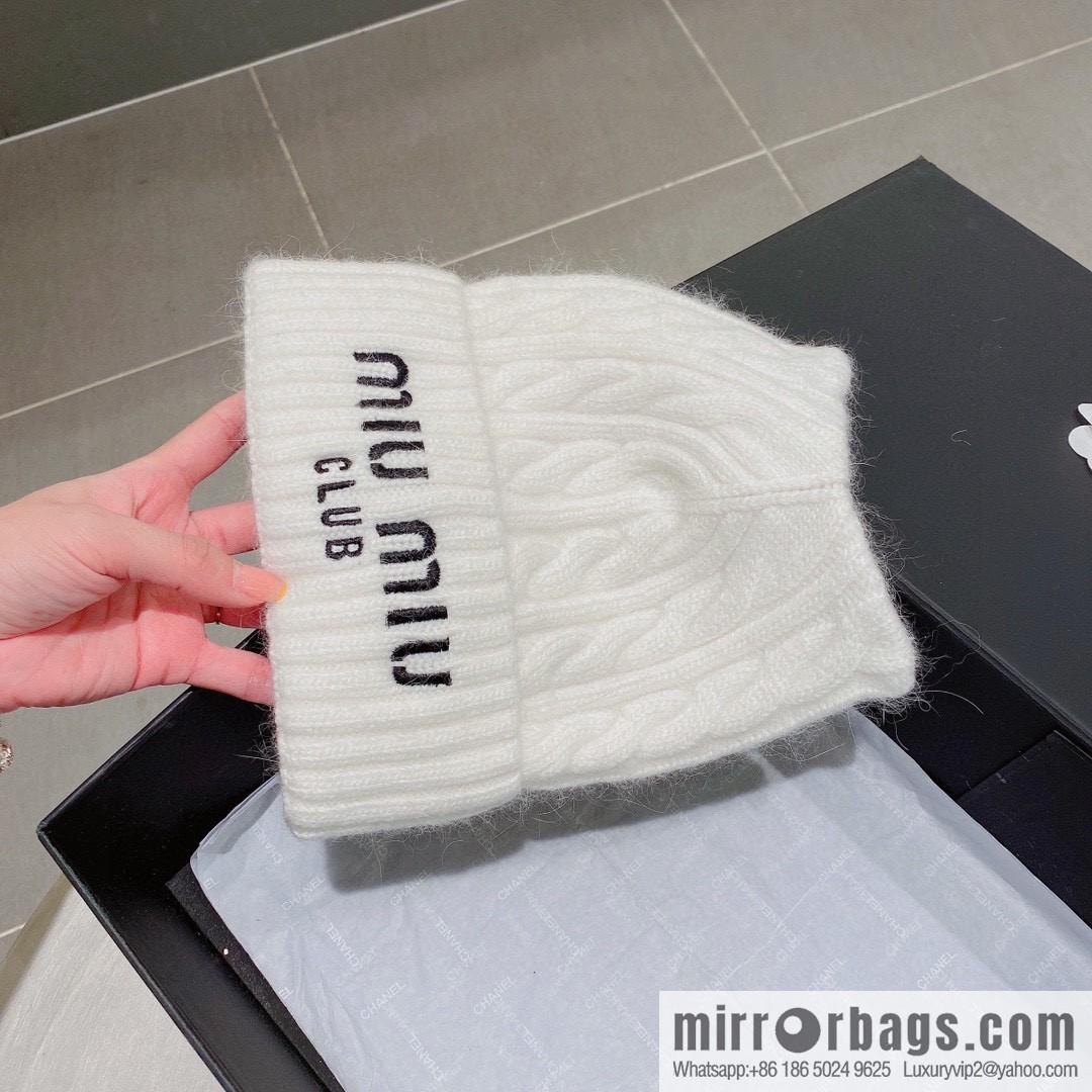 Miumiu 2022 autumn and winter new knitted wool hat