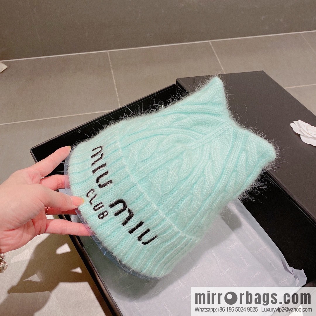 Miumiu 2022 autumn and winter new knitted wool hat