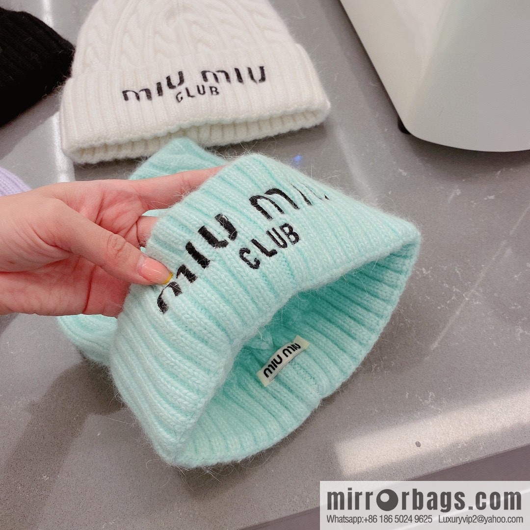 Miumiu 2022 autumn and winter new knitted wool hat