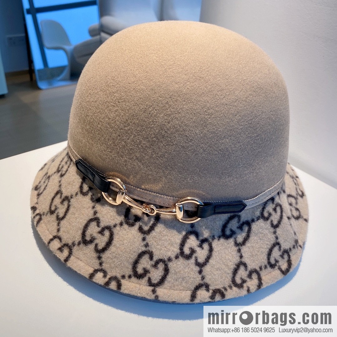 Gucci Gucci 2022 autumn and winter new woolen basin hat