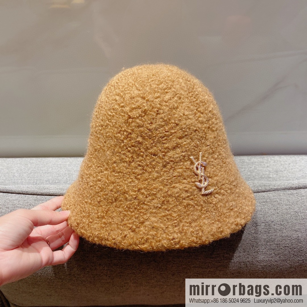 YSL Saint Laurent lamb wool bucket hat bucket hat