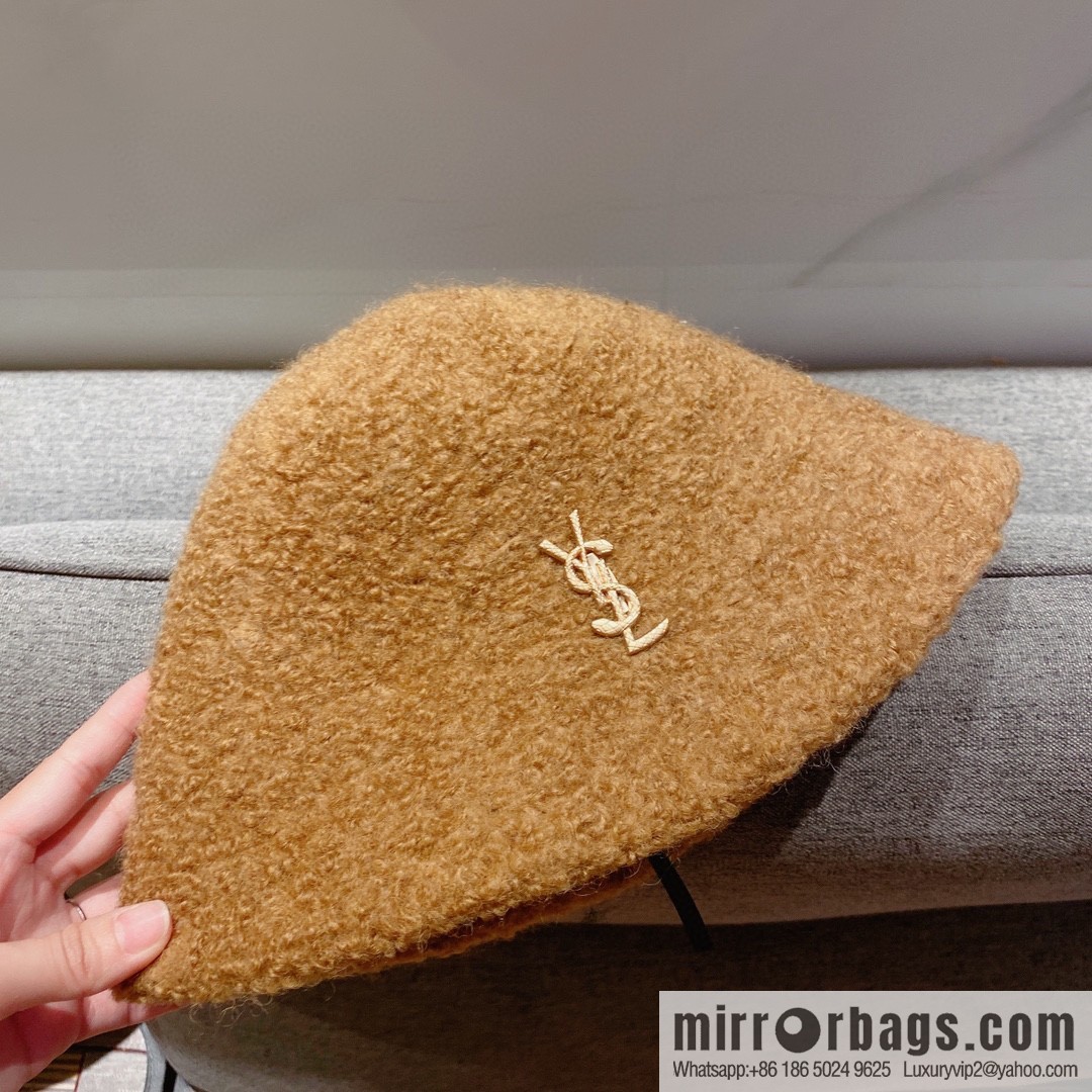 YSL Saint Laurent lamb wool bucket hat bucket hat