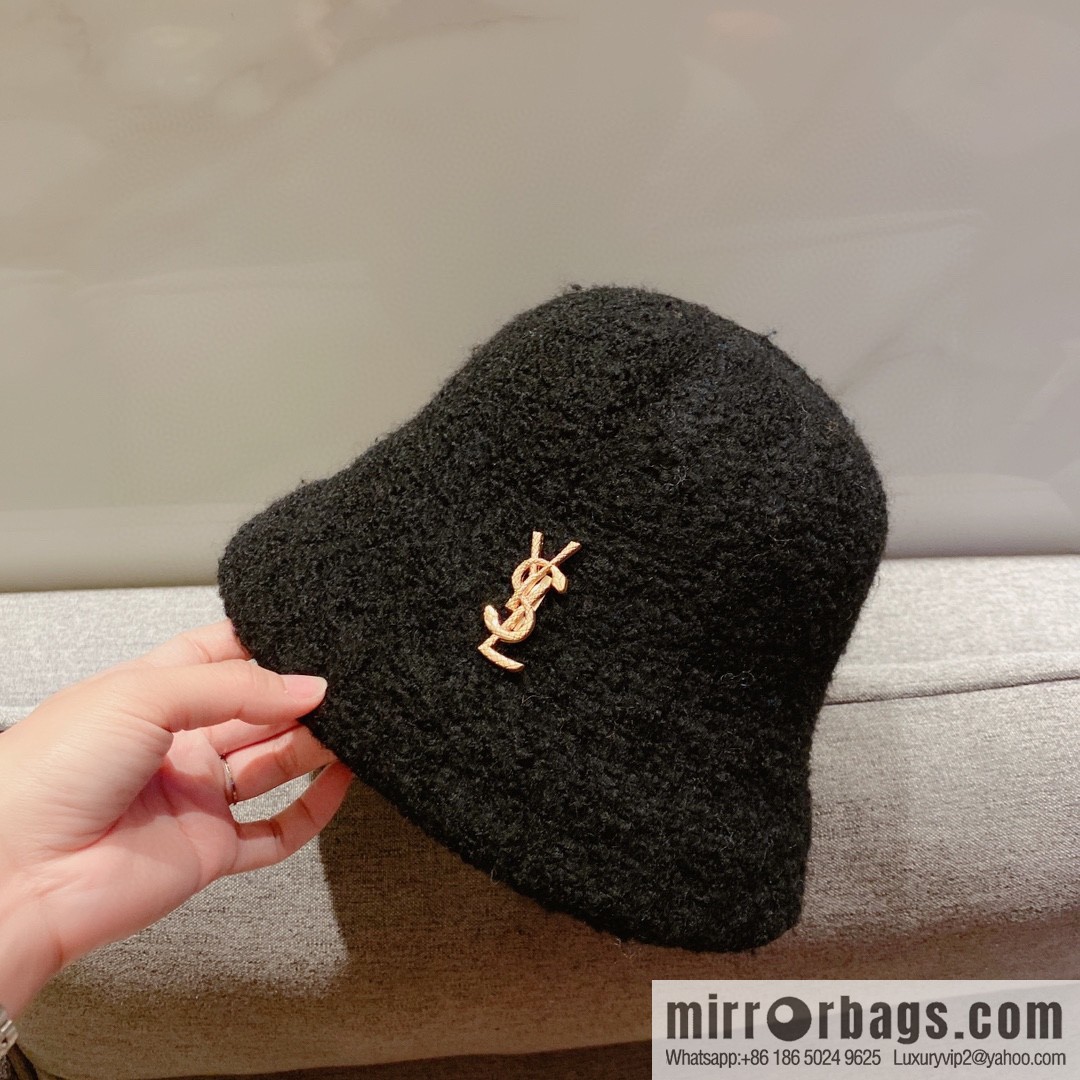 YSL Saint Laurent lamb wool bucket hat bucket hat