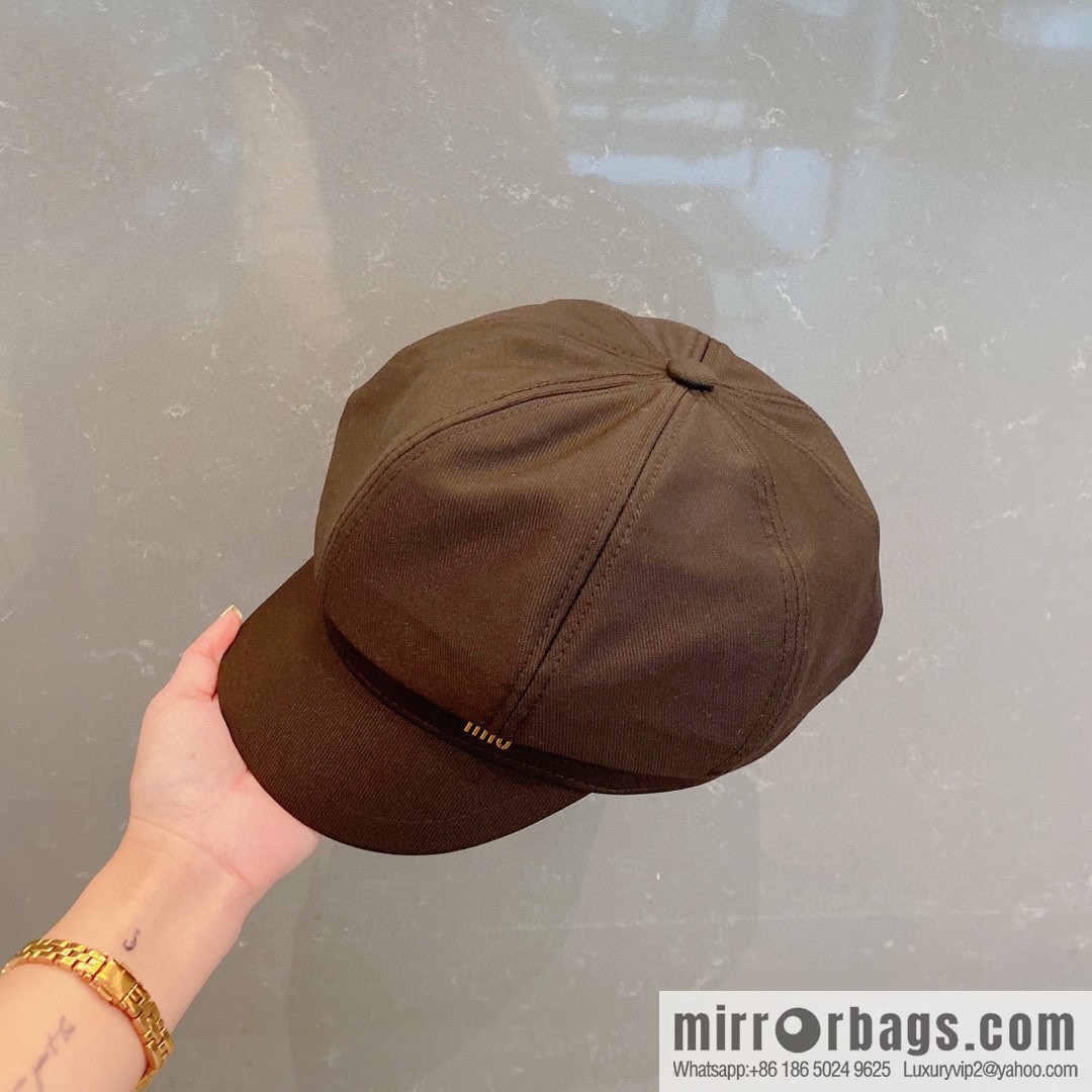 Miumiu Miu 2022 autumn and winter new octagonal hat