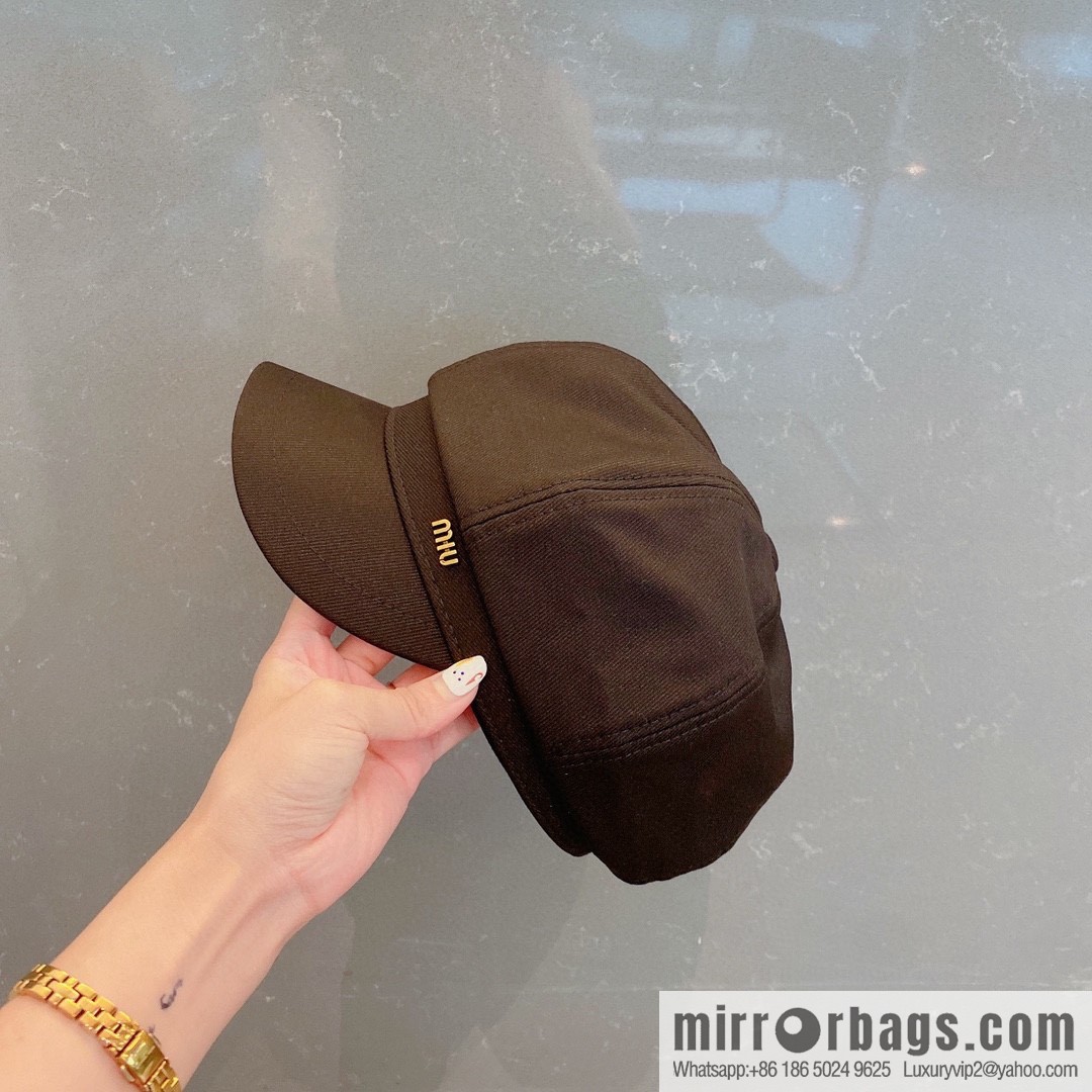 Miumiu Miu 2022 autumn and winter new octagonal hat