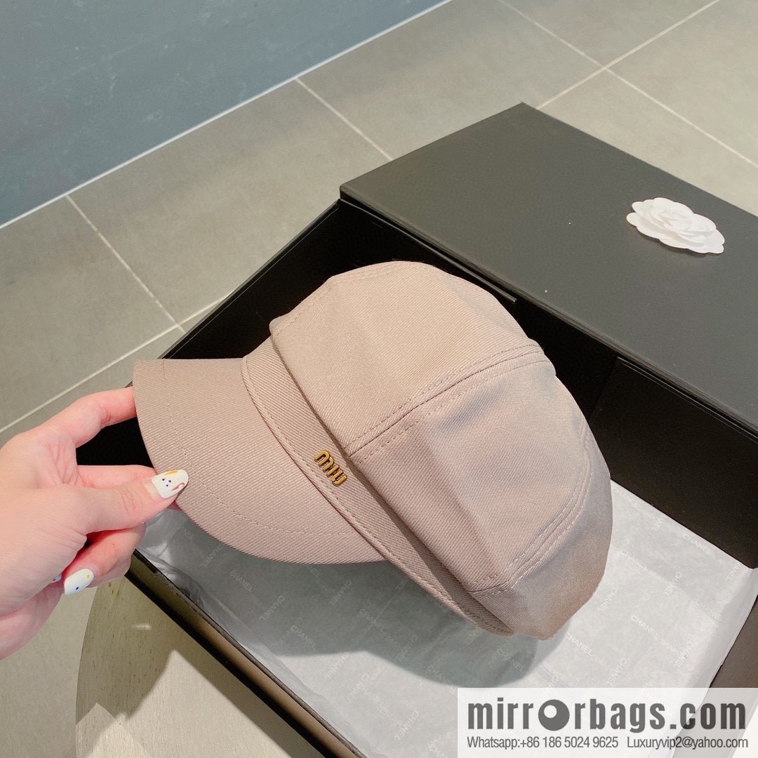 Miumiu Miu 2022 autumn and winter new octagonal hat