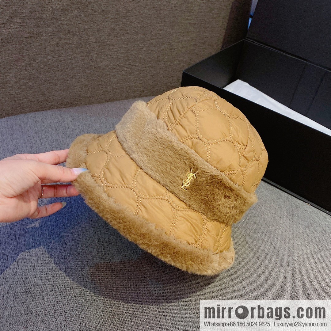 YSL Saint Laurent air cotton bucket hat